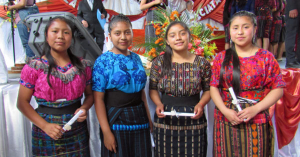 Sponsored girls graduate in Guatemala