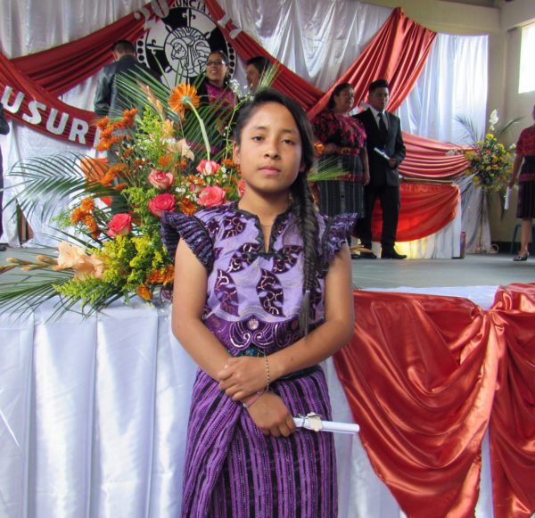 Fifth sponsored girl graduates in Guatemala