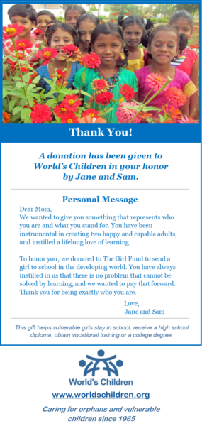 Example of love note