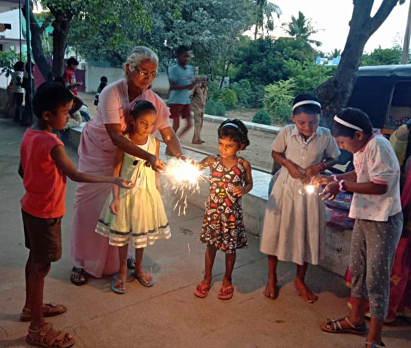 Every year, the children in India look forward to celebrating Diwali, the Festival of Lights. There are firecrackers, sparklers, gifts and a special holiday meal.