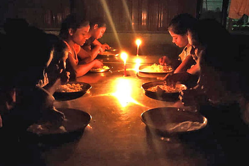 Candle light dinner