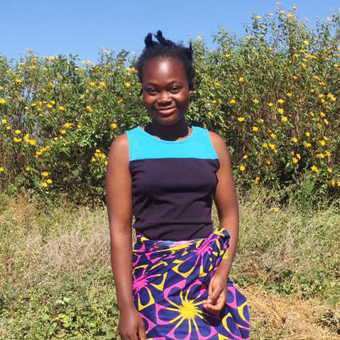 An at-risk girl who lives at Zambia Home for Girls
