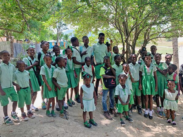 Children in Haiti orphanage are ready for school.
