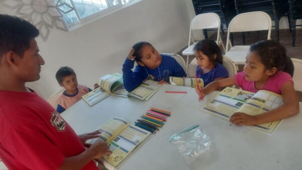 Homework help at Nueva Creacion feeding program in Cabo San Lucas Mexico