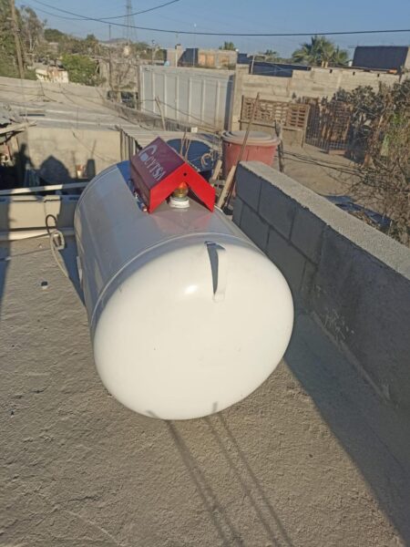 New propane tank for Cabo children's feeding program Nueva Creacion